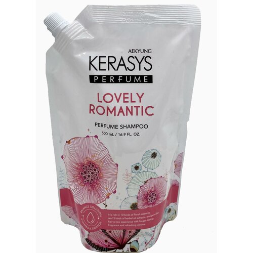 Купить Aekyung Kerasys Parfumed Lovely & Romantic Шампунь для волос парфюмированный Романтик 500 мл в мягкой упаковке