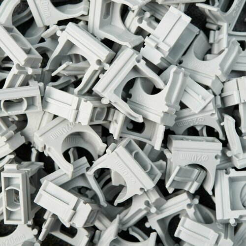 Крепеж REXANT клипса для трубы пластик цвет серый 20 мм 514₽