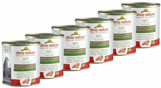 Almo Nature Консервы для Кошек с Курицей и Креветками (Classic HFC Adult Cat Chicken&Shrimps) 0,28 кг х 6 шт. - фотография № 2