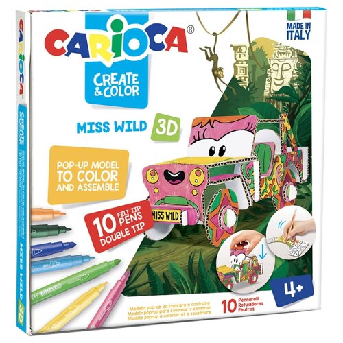 фото Сборная модель Carioca Раскрась и собери 3D Машинка Ms. Wild