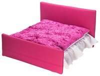 Лежак для кошек 7Pet кровать с двумя спинками 55х50х35 см белый/розовый