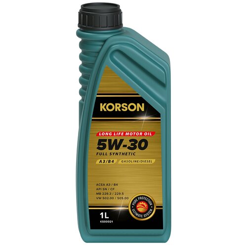 Korson 5w-30 Full Synthetic A3/B4 1л (Синт. Мотор. Масло.)