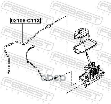 Тросик Кпп Nissan Tiida 02106-C11x Febest арт. 02106-C11X