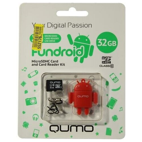 SD карта Qumo Fundroid QM32GCR-MSD10-FD-RED