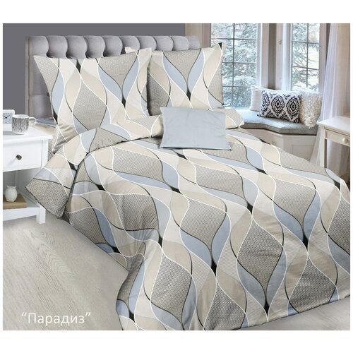 Комплект постельного белья Лидер Текс, Парадиз, 2 спальный, бязь. Постельное белье, 4 предмета, хлопок 100%, наволочки 2 шт.
