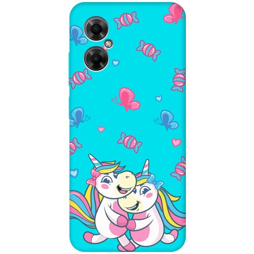 Матовый чехол Unicorns and Candies для Xiaomi Poco M4 5G Global / Сяоми Поко М4 5Г с 3D эффектом мятный матовый чехол unicorns and candies для xiaomi poco m4 pro 5g сяоми поко м4 про с 3d эффектом черный