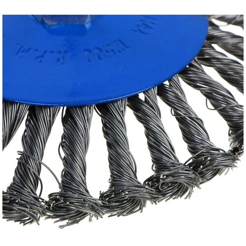 Рокот Щетка металл. для УШМ, диаметр 125мм/М14, крученая (тарелка)