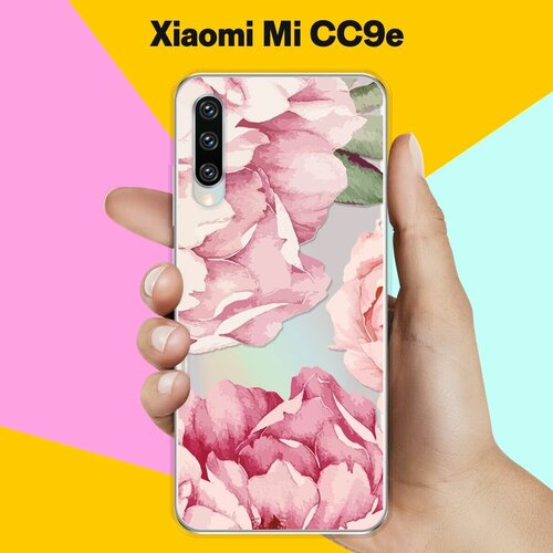 Силиконовый чехол Пионы на Xiaomi Mi CC9e силиконовый чехол на xiaomi mi mix 2s сяоми ми микс 2с пионы сиреневые