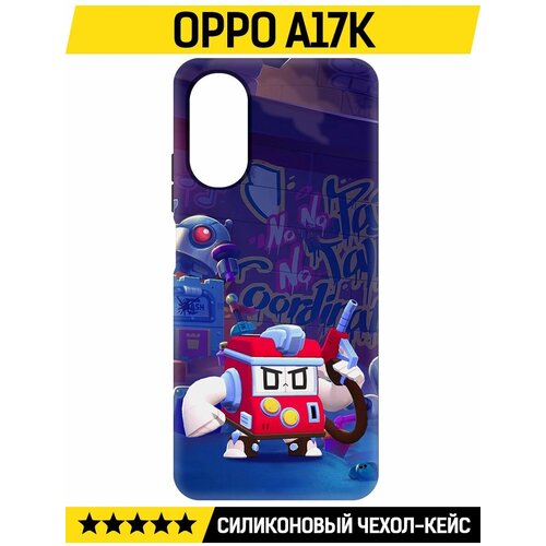 Чехол-накладка Krutoff Soft Case Brawl Stars - V8-БИТ для Oppo A17k черный чехол накладка krutoff soft case brawl stars v8 бит для vivo t1 черный