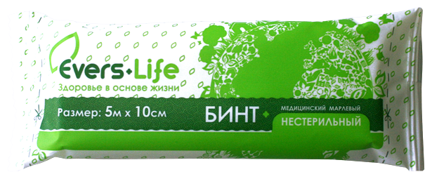 Бинт нестерильный Evers-Life 5м х 10 см 1 шт