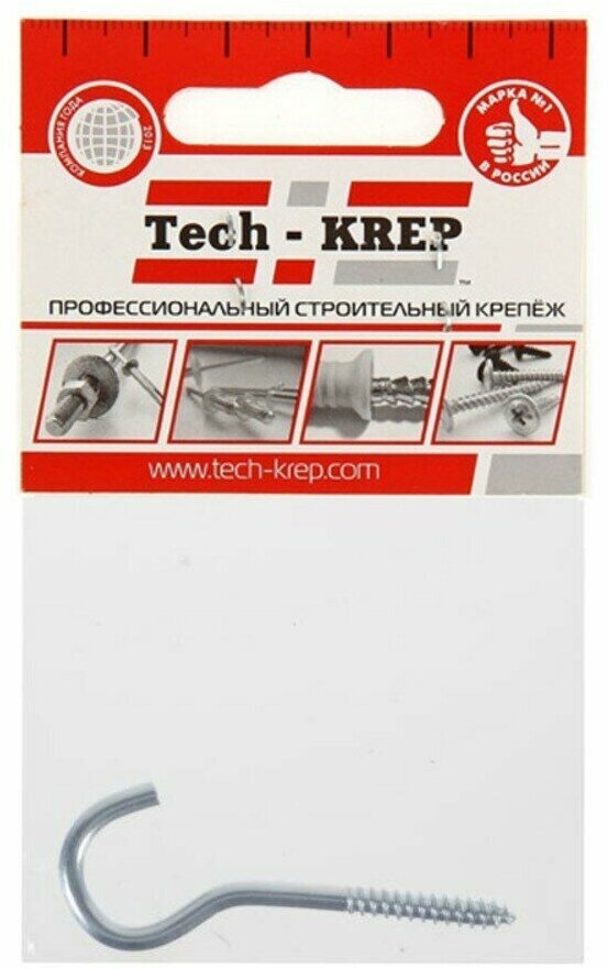 82шт. - Шуруп-полукольцо 6х60 (1шт) - пакет / Tech-KREP; арт. 103889; оригинал / - комплект 82шт