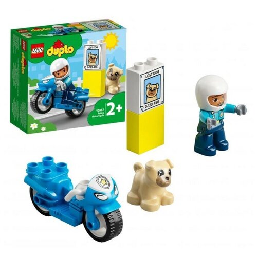 конструктор lego duplo town 10930 бульдозер Конструктор LEGO DUPLO Town Полицейский мотоцикл