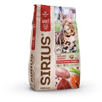 Сухой корм SIRIUS для взрослых кошек мясной рацион 10 кг