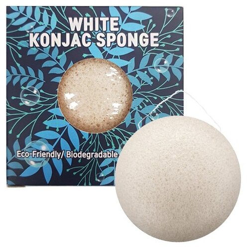 Trimay спонж White Konjac Sponge 1 шт. белый спонж конняку для тела doggy tear drop sponge без добавок