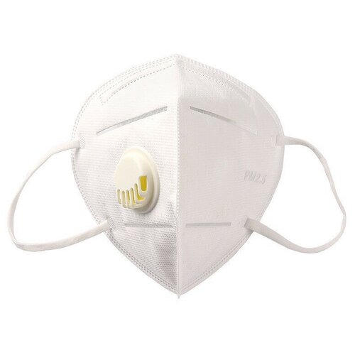 фото "маска 6-слойная респираторная защитная с фильтром мелтблаун и клапаном выдоха, белая, 5 шт" medicosm