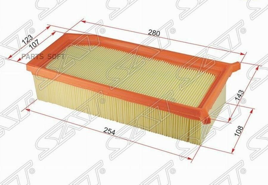 Фильтр воздушный RENAULT SANDERO 1.5 13-/LOGAN 1.5 13-/DUSTER 1.5 13- SAT ST-16546-7674R | цена за 1 шт