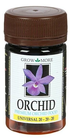 Удобрение Grow More Orchid Универсал 20-20-20 (желтый) 25 гр.