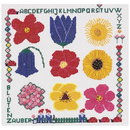 цветы счастья ннд4073 нова слобода набор для вышивания 20 x 22 см счетный крест Набор для вышивания Цветы 22*22см, Acufactum Ute Menze, 23491