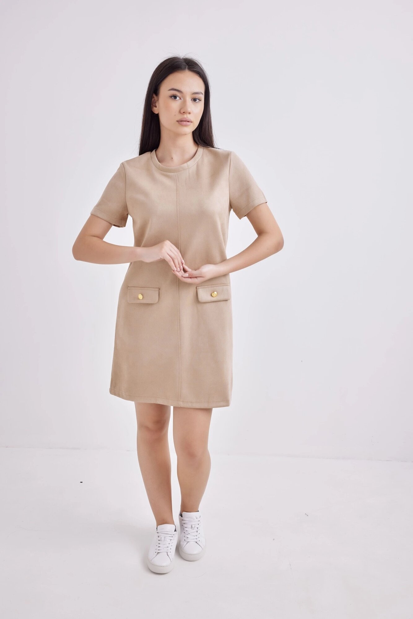 Платье Selfie, размер XS, бежевый — фото 1