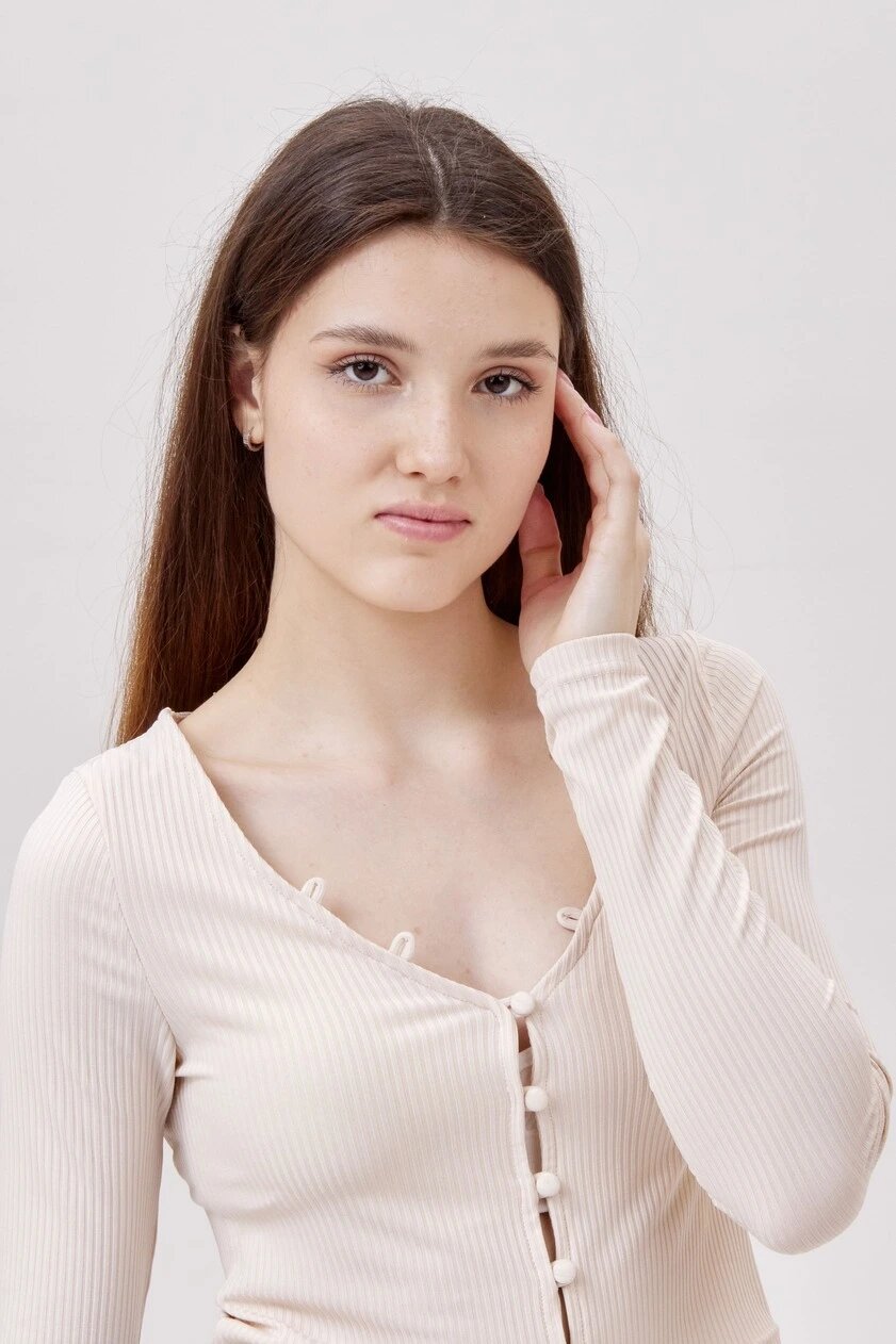 Лонгслив Selfie, размер M, , экрю — фото 1