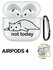 Чехол на Apple AirPods 4 с принтом "Не сегодня" прозрачный