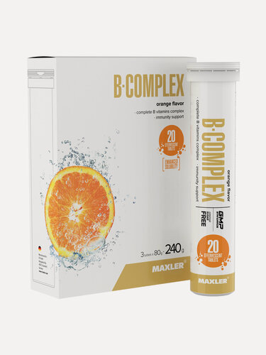 Изображение товара Витамин С + Цинк Maxler, 3 тубы по 20 шипучих таблеток - Апельсин