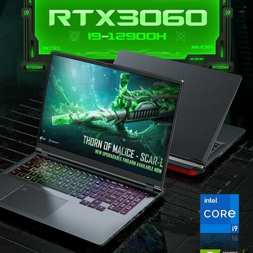 16165Hz Игровой ноутбук Intel Core i9-12900HK RAM 32 ГБ SSD1024ГБ NVIDIA GeForce RTX3060 6 Гб Windows Pro 68498₽
