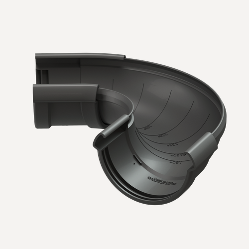 Изображение товара Docke LUX Угол регулируемый 60˚-160˚ (Графит), диаметр трубы 100, толщина 1.9