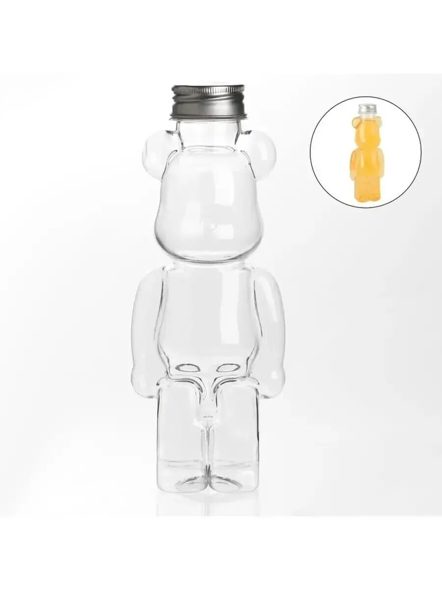 Бутылка для напитков "Мишка", 350 мл, 210 х 50 мм