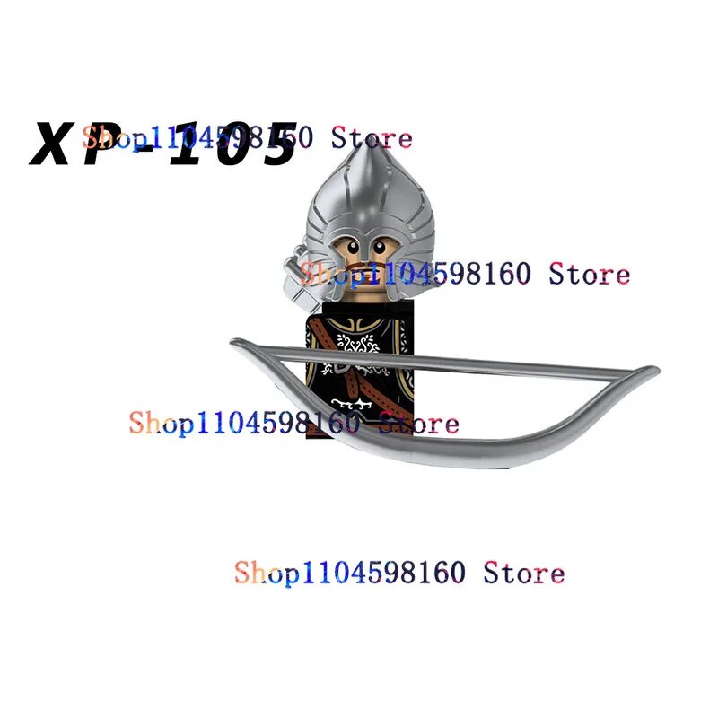 KT1014 KT1015 KT1032 KT1033 KT1040 Anime Movies TV Lord Rings Dwarf Noldor Elf Medieval Knights Building Blocks for Kids Gifts, Темно-синий, Унисекс