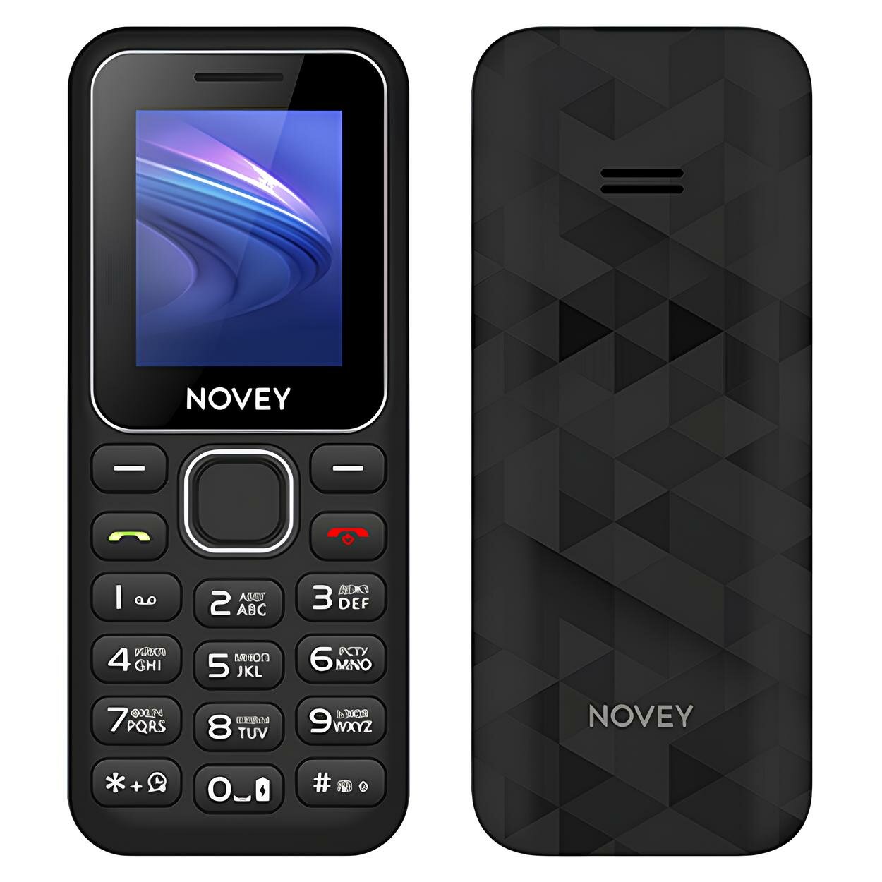 Кнопочный, мобильный телефон Novey 105C 2 - SIM слота, угольный