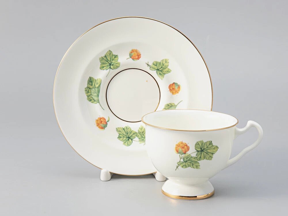 Чайная пара "Морошка " форма Айседора , Императорский фарфоровый завод, 240 мл