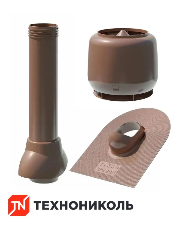 Комплект кровельной вентиляции технониколь D110 для гибкой черепицы цвет коричневый