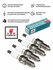Свеча зажигания SPARK COBALT TORCH EFFECTIVE, 4 шт, DK7RTCU