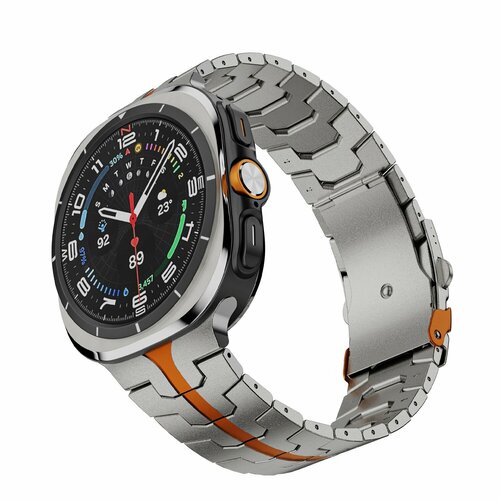 Ремешок Iron Man Watch7 для Samsung Galaxy Watch 7 Ultra титановый оранжевый 1363₽