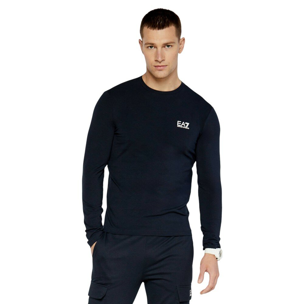 Лонгслив EA7 EMPORIO ARMANI, размер 2XL, , синий
