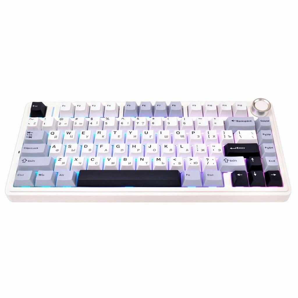 Механическая клавиатура AULA F75 Blue Leobog Reaper (9241) белый/голубой (RUS) USB, Радиоканал, Bluetooth — фото 1