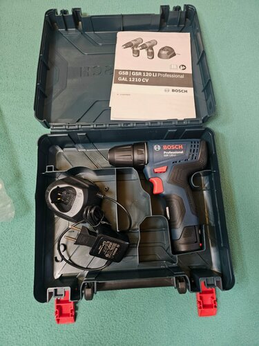 Изображение товара Шуруповерт оригинал аккумуляторный Bosch GSR 120 Li Professional с 1 аккумулятором в кейсе(Малайзия)