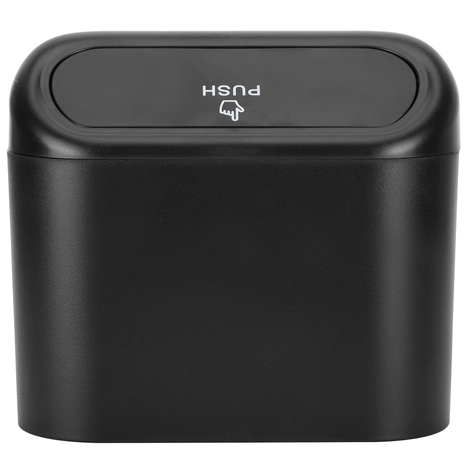 Автомобильный мусорный бак, портативный подвесной мусорный бак с крышкой, аксессуар для салона автомобиля, черный