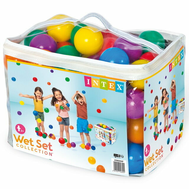 Шарики для сухого бассейна 100 шт 8 см INTEX 49600
