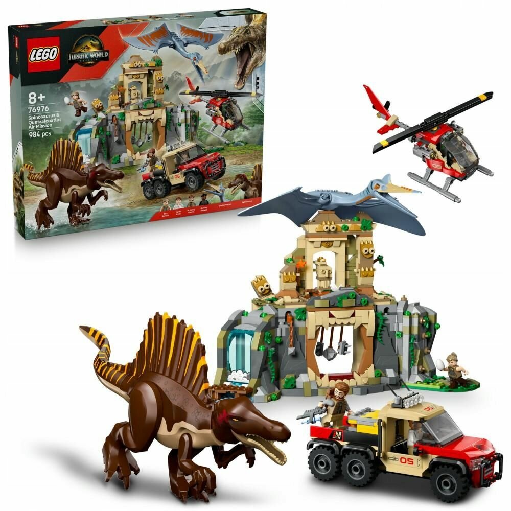 Конструктор LEGO Jurassic World - Воздушная миссия Кетчума и Спинозавра - Лего Мир Юрского периода 76976