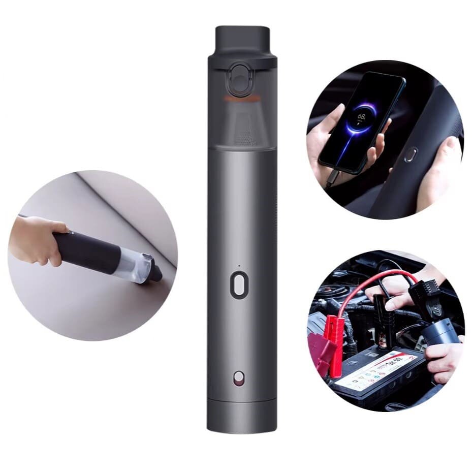 Автомобильный пылесос и пусковое устройство Xiaomi Lydsto Handheld Vacuum Emergency Power Supply (YM-XCYJDY01) Dark Grey