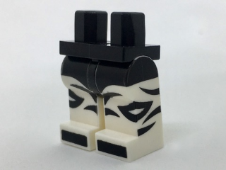 Hips and White Legs with Black Zebra Stripes and Hooves Pattern, 970c01pb42 Black U