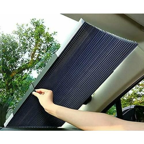 Шторка солнцезащитная на лобовое 150*70 см /заднее стекло, светоотражающая, раздвижная