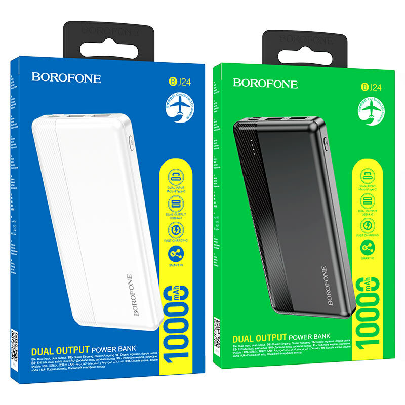 Внешний аккумулятор Power bank Borofone 10000 m/Ah BJ24 черный