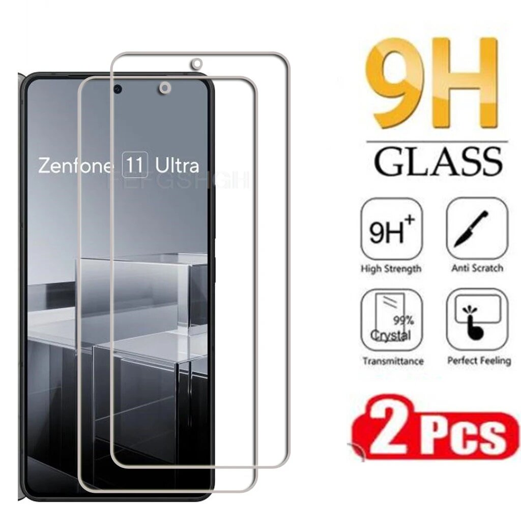 Оригинальное защитное закаленное стекло для ASUS Zenfone 11 Ultra 6,78 дюйма Zenfone11Ultra 11 11 Ультра Защитная пленка для экрана, For Zenfone 11 Ultra, 2 pieces