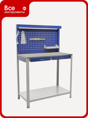 Изображение товара Верстак практик Garage Set 2 S30399501646, сборке, инструмента, с полкой-стенкой, МДФ столешницей с освещением