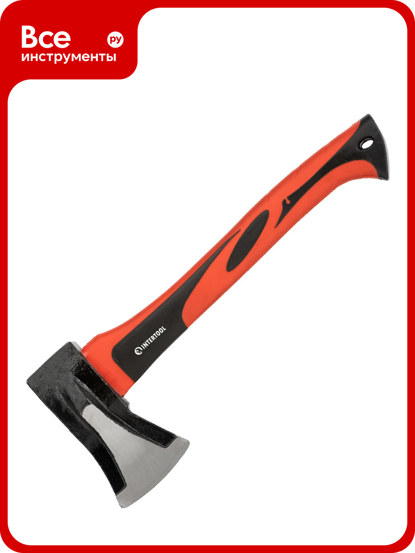 Колун кованый INTERTOOL 1000 г, ручка из фибергласса HT-0274