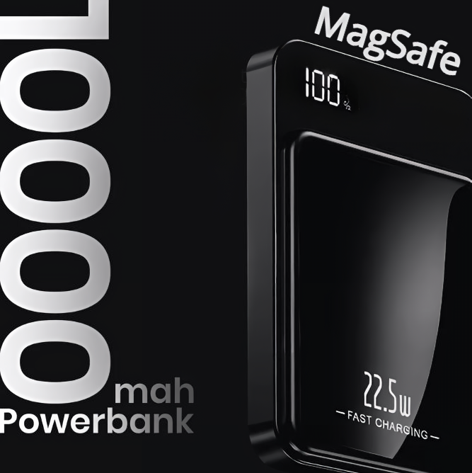 Повербанк для айфона10000 mAh magsafe power bank быстрая зарядка 22.5W внешний аккумулятор повербанк magsafe