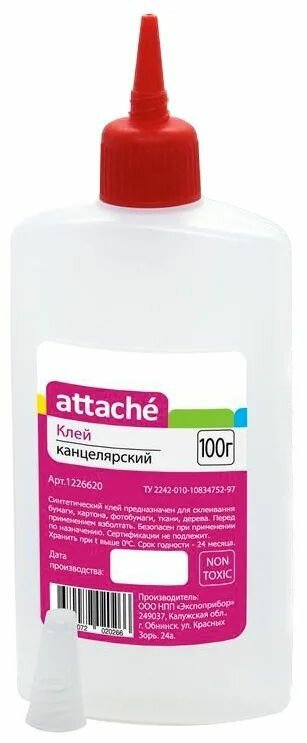Клей Attache Канцелярский, синтетический, 100 мл